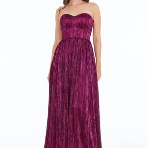 Dress the Population Strapless Fuschia Evening Gown